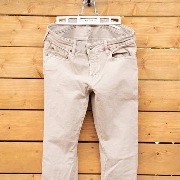 NEW W/O TAGS! Guess Men's Skinny Beige Jeans Size 32 | 99% Cotton Premium Denim - Picture 2 of 10